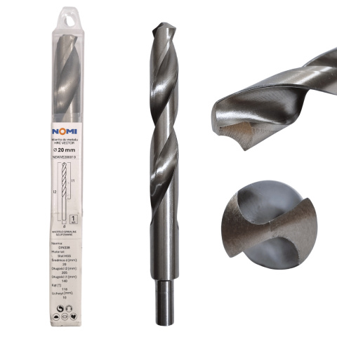 Wiertło do metalu HRC VECTOR 20mm NOMI Wiertło do metalu HRC VECTOR 20mm NOMI