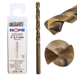 Wiertło do metalu kobaltowe HRC CO 3,1mm NOMI