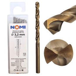 Wiertło do metalu kobaltowe HRC CO 3,2mm NOMI