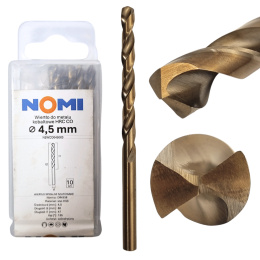 Wiertło do metalu kobaltowe HRC CO 4,5mm NOMI