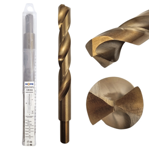 Wiertło do metalu kobaltowe HRC CO 20mm NOMI Wiertło do metalu kobaltowe HRC CO 20mm NOMI