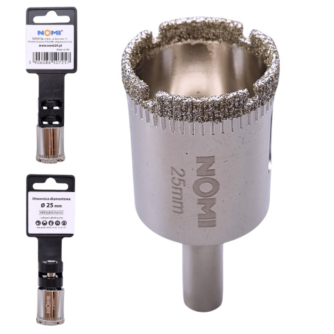 Otwornica diamentowa galwaniczna 25mm NOMI Otwornica diamentowa galwaniczna 25mm NOMI