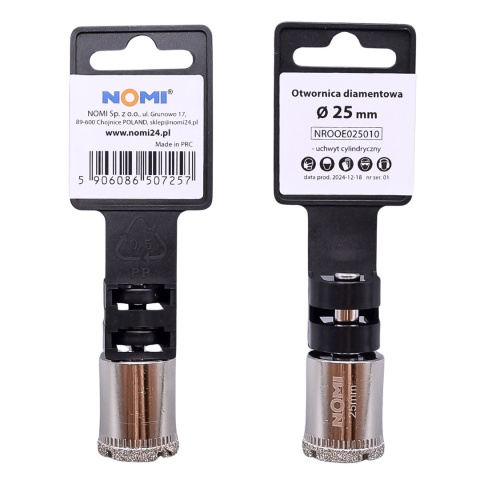 Otwornica diamentowa galwaniczna 25mm NOMI Otwornica diamentowa galwaniczna 25mm NOMI