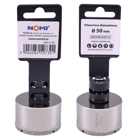 Otwornica diamentowa galwaniczna 50mm NOMI Otwornica diamentowa galwaniczna 50mm NOMI