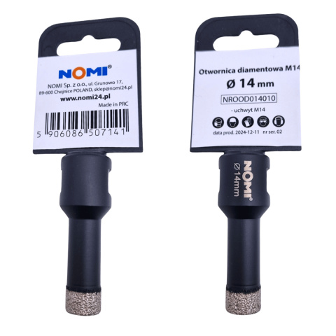Otwornica diamentowa M14 14mm NOMI Otwornica diamentowa M14 14mm NOMI