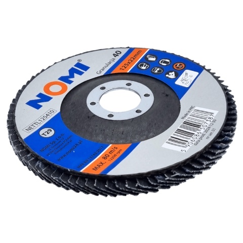 Tarcza ścierna listkowa cyrkon do szlifowania Lamelka 125 P40 do stali Inox Tarcza ścierna listkowa cyrkon do szlifowania Lamelka 125 P40 do stali Inox