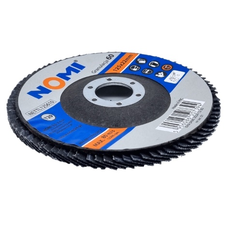 Tarcza ścierna listkowa cyrkon do szlifowania Lamelka 125 P60 do stali Inox Tarcza ścierna listkowa cyrkon do szlifowania Lamelka 125 P60 do stali Inox