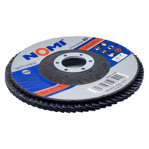 Tarcza ścierna listkowa cyrkon do szlifowania Lamelka 125 P80 do stali Inox Tarcza ścierna listkowa cyrkon do szlifowania Lamelka 125 P80 do stali Inox