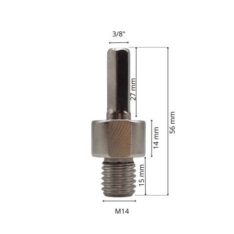 Adapter do otwornic M14 - 3/8" HEX do otwornic NOMI
