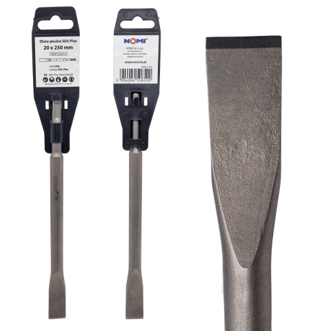 Dłuto SDS-Plus 20 x 250 mm stal Cr-Mo do betonu płytek tynku łopatka SDS+