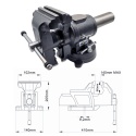Imadło ślusarskie wielofunkcyjne 3D 100mm z kowadłem NOMI