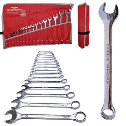 Komplet kluczy płasko-oczkowych 17szt. 6-32mm