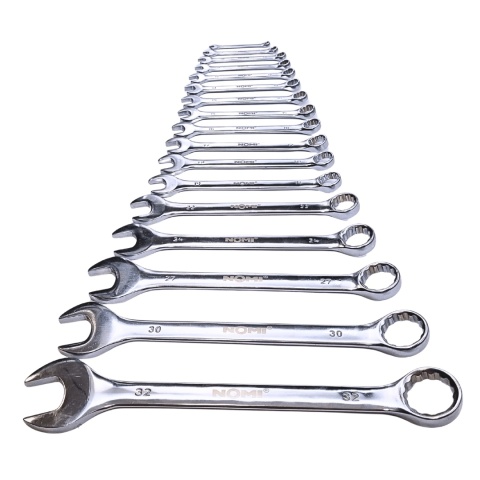 Komplet kluczy płasko-oczkowych 17szt. 6-32mm