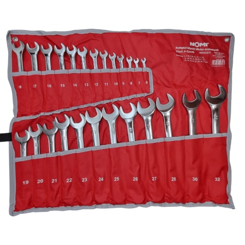 Komplet kluczy płasko-oczkowych 25szt. 6-32mm