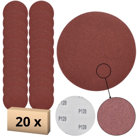 Krążek ścierny 125mm na rzep 20szt. P120