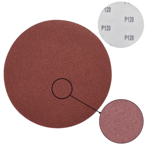 Krążek ścierny 125mm na rzep 20szt. P120 Krążek ścierny 125mm na rzep 20szt. P120