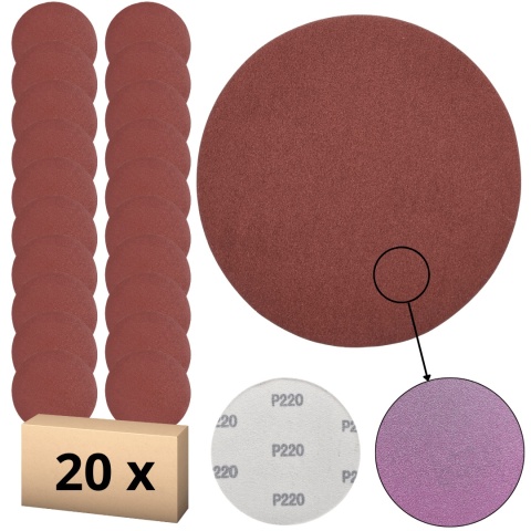 Krążek ścierny 125mm na rzep 20szt. P220