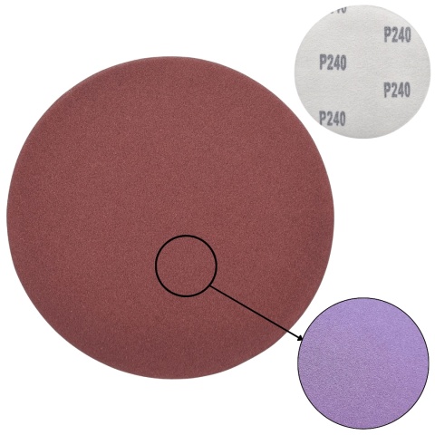 Krążek ścierny 125mm na rzep 20szt. P240 Krążek ścierny 125mm na rzep 20szt. P240