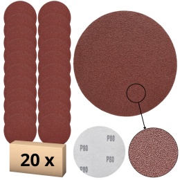 Krążek ścierny 125mm na rzep 20szt. P80