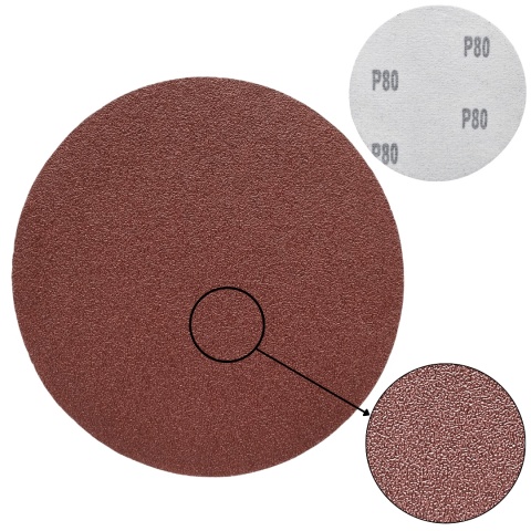 Krążek ścierny 125mm na rzep 20szt. P80 Krążek ścierny 125mm na rzep 20szt. P80