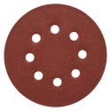 Krążek ścierny 125mm na rzep z 8 otworami 20szt. P120