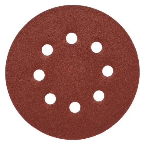 Krążek ścierny 125mm na rzep z 8 otworami 20szt. P120 Krążek ścierny 125mm na rzep z 8 otworami 20szt. P120