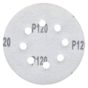 Krążek ścierny 125mm na rzep z 8 otworami 20szt. P120