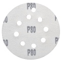 Krążek ścierny 125mm na rzep z 8 otworami 20szt. P80