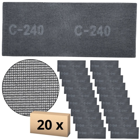 Siatka ścierna 115x280mm 20szt. P240 Siatka ścierna 115x280mm 20szt. P240