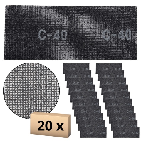 Siatka ścierna 115x280mm 20szt. P40 Siatka ścierna 115x280mm 20szt. P40
