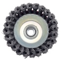 Szczotka druciana doczołowa splatana M14 100mm