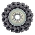 Szczotka druciana doczołowa splatana M14 80mm