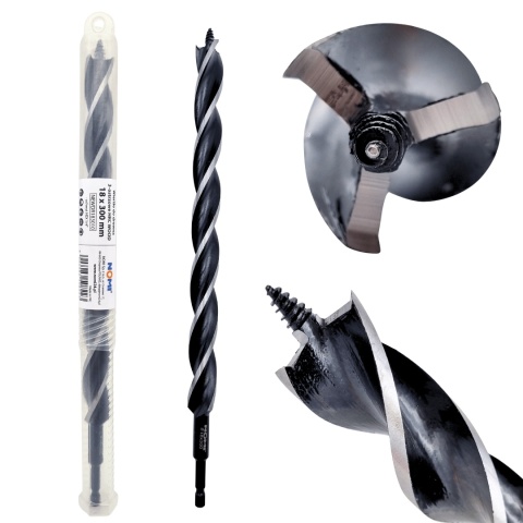 Wiertło do drewna 3-ostrzowe HRC WOOD 18 x 300 mm