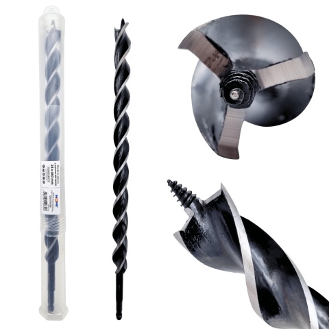 Wiertło do drewna 3-ostrzowe HRC WOOD 24 x 460 mm