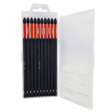 Zestaw 10 sztuk bitów udarowych E6 PH2 x 152mm NOMI