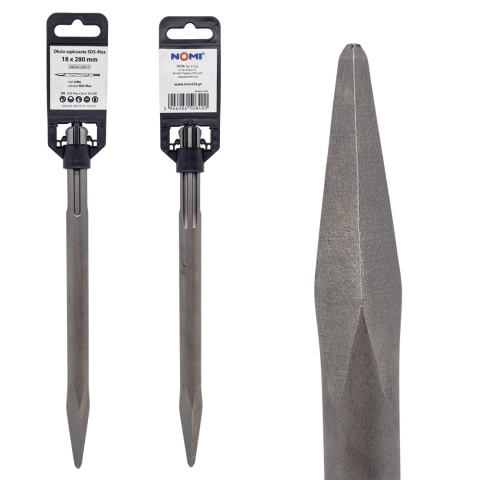 Dłuto SDS MAX Szpicak 18 x 280 mm do Betonu Kamienia Kucia Cr-Mo Mocne