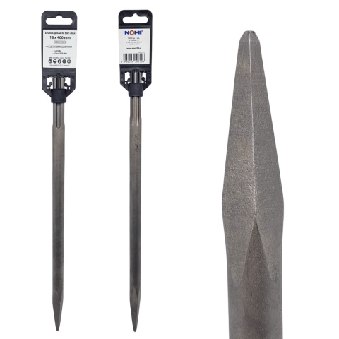 Dłuto SDS MAX Szpicak 18 x 400 mm do Betonu Kamienia Kucia Cr-Mo Mocne