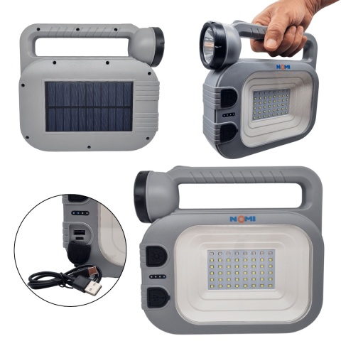 Latarka LED solarna turystyczna 300 lm NOMI
