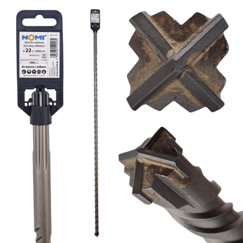Wiertło widiowe SDS-MAX ARNOLD 22x1000mm NOMI