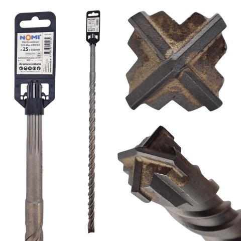 Wiertło widiowe SDS-MAX ARNOLD 25x600mm NOMI