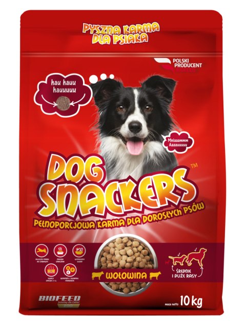 DOG SNACKERS ADULT WOŁOWINA 10 KG