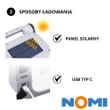 Latarka LED solarna z naświetlaczem S-NOVA 300 lm NOMI