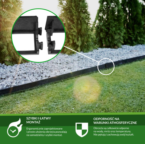 Zestaw: 40m obrzeży ogrodowych 45mm + 160szt gwoździ Zestaw: 40m obrzeży ogrodowych 45mm + 160szt gwoździ