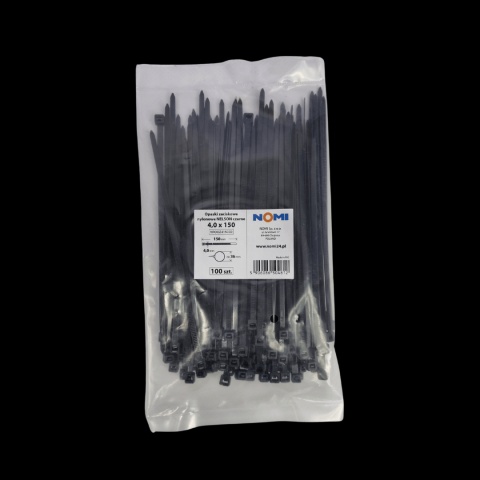 Opaski zaciskowe nylonowe NELSON czarne 4,8x160 100szt